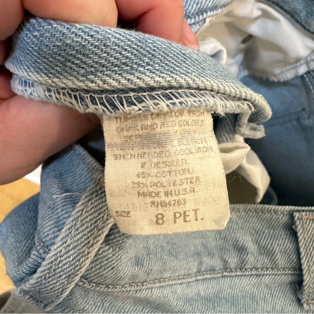 Vintage Lee‎ Blue Light Wash Jeans High Rise Mom Relaxed Straight Women’s Sz 8